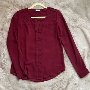 TOBI Red Satin Blouse